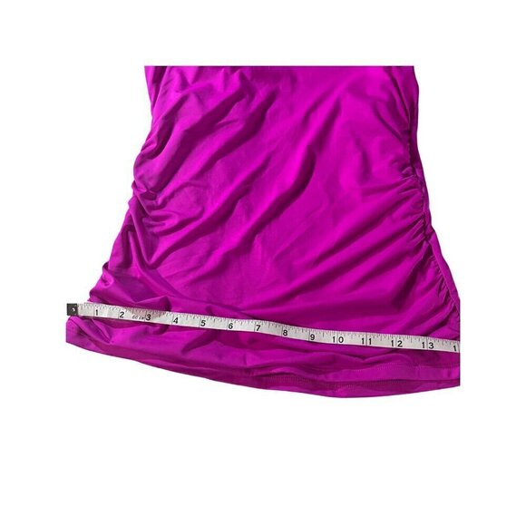 La Blanca Island Goddess One-Shoulder Keyhole Tankini Top, Size 4 - Picture 4 of 7